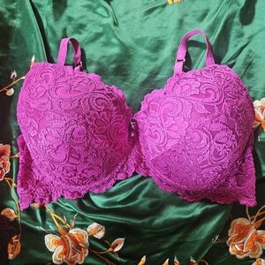 Lace Push-Up Bra in Vibrant Pink NWOT